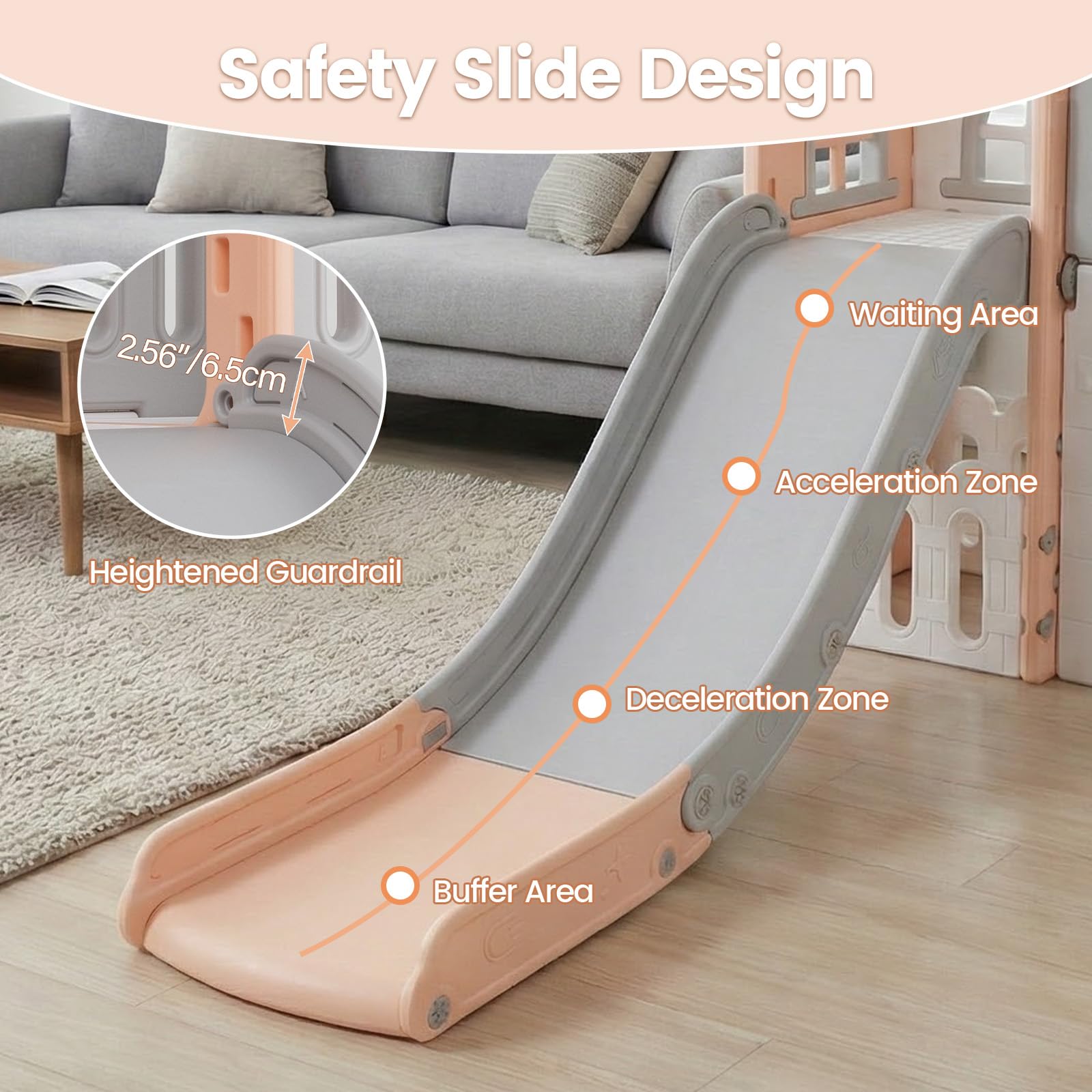 Toddler Slide, 9 in 1 Kids Indoor Outdoor Playground