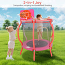 OLAKIDS 48" Trampoline for Kids, Indoor Outdoor Toddler Trampoline with Safety Enclosure Net