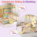 Indoor Jungle Gym, 8 in 1 Kids Montessori Indoor Playground Climbing Playset for Toddlers