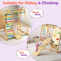 Indoor Jungle Gym, 8 in 1 Kids Montessori Indoor Playground Climbing Playset for Toddlers