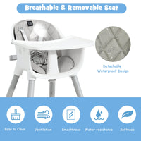 5-in-1 Multifunctional Convertible Baby Highchair with Harness & Removable Tray