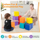 12 PCS Foam Building Blocks, 14 x 14 x 14 cm Colorful Climbing Foam Soft Cubes for Kids