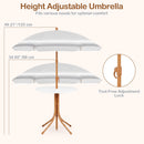 Kids Picnic Table, Outdoor Toddler Patio Furniture Set with 2 Folding Chairs Adjustable Foldable Umbrella