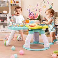 INFANS 3 in 1 Walk Around Baby Activity Center Baby Walker with Play Table