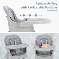 INFANS 8 in 1 Baby High Chair Convertible Highchair for Babies and Toddlers,