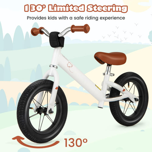 Kids Balance Bike No Pedal Training Bicycle Adjustable Seat 3+ Years