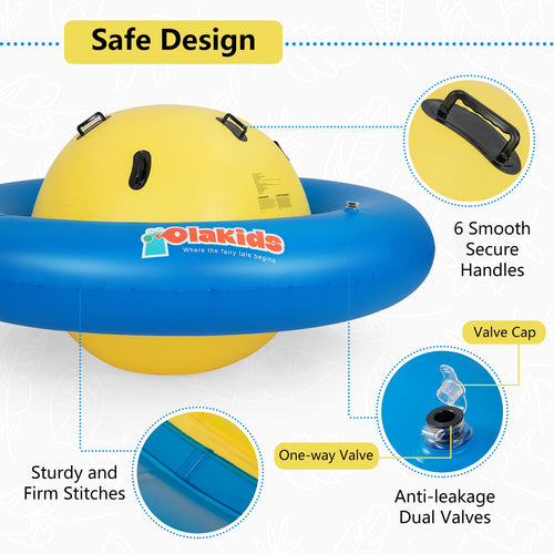 8FT Inflatable Dome Rocker Bouncer, Outdoor Kids Giant Roll