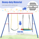 INFANS 2 Seat Swing Stand, 550 lbs Heavy Duty Metal Swing Frame