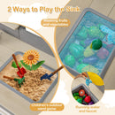 Outdoor Play Kitchen with Faucet Chalkboard Stoves Removable Sink Cooking Accessories