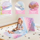 Foldable Floor Mattress for Kids, Glow in Dark Tri-Folding Nap Mat