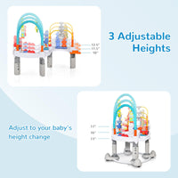 INFANS 5 in 1 Toddler Bouncing Activity Saucer Playtime Mat Activity Table with 360°Rotating Seat