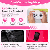 12V Kids Ride on Car Jeep,  Electric Toy Truck Car with Remote Control, Dual Motor,  Wireless Connection, USB Port