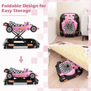 Foldable Baby Walker with 3 Adjustable Height Settings for 7-14 Months Boys Girls