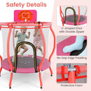 OLAKIDS 48" Trampoline for Kids, Indoor Outdoor Toddler Trampoline with Safety Enclosure Net