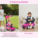 Licensed Mercedes Benz Push Car for Toddlers by INFANS 3 in 1 Sliding Walking Car with Push Handle