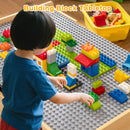 INFANS Train Table, 78 Pieces Wooden Kids Activity Toy Table Playset with Reversible Detachable Blackboard Tabletop