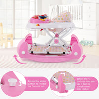 INFANS Baby Walker 5 in 1 Behind Walker Learning Seated Rocker Bouncer with Removable Music Tray