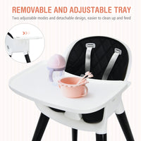 3 in 1 Convertible Baby Highchair Up and Down Highchairs for Toddlers
