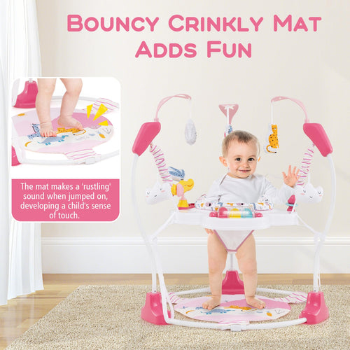 INFANS Baby Activity Center, 3 in 1 Play Center Jumpers with Music, Lights, Interactive Toys