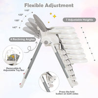 Baby High Chair Foldable Highchair w/Toy Bar Baby High Chair Foldable Highchair w/Toy