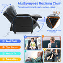 Kids Recliner Sofa Couch with Adjustable Backrest Footrest and High Density Sponge