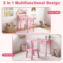 Kids Vanity with Lights, Princess Makeup Dressing Desk