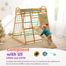 Indoor Jungle Gym, 8 in 1 Kids Montessori Indoor Playground Climbing Playset for Toddlers