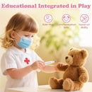 Kids Doctor Playset, Wooden Pretend Medical Station Activity Center Toy Set