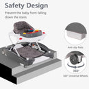 INFANS Baby Walker 5 in 1 Behind Walker Learning Seated Rocker Bouncer with Removable Music Tray