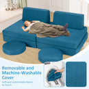 INFANS Modular Kids Play Couch 6 PCS Toddler Creative Sectional Fort Building Sofa for Playroom