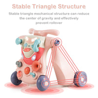 3 in 1 Baby Walker Kids Activity Center with Lights & Music Ideal Babies Over 6 Months