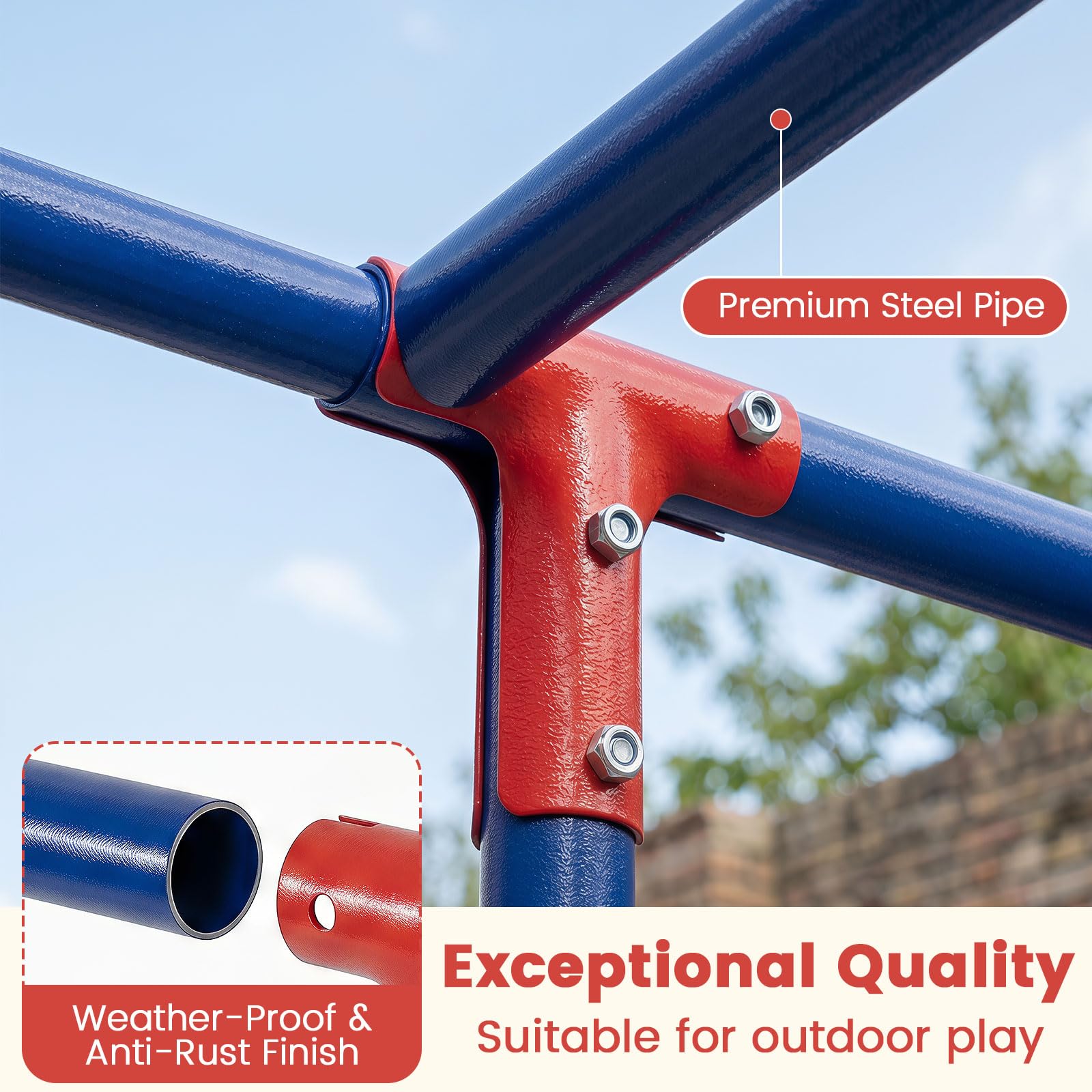 8 in 1 Swedish Ladder, Kids Indoor Outdoor Jungle Gym Playground