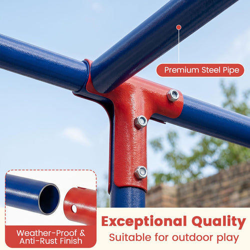 8 in 1 Swedish Ladder, Kids Indoor Outdoor Jungle Gym Playground