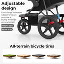 INFANS Jogging Stroller, Foldable Jogger with Air-Filled Tires Shock Absorbing Suspension