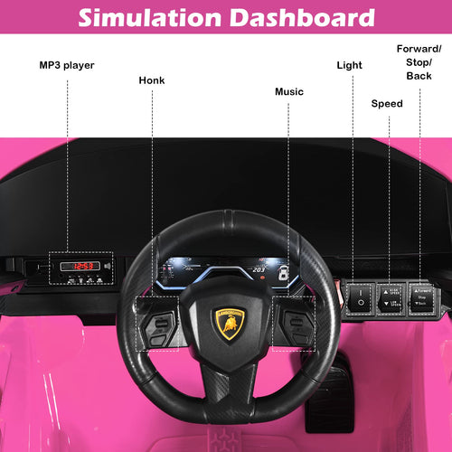 Lamborghini Licensed Kids Ride On Car, Children Electric Ride-on Vehicle with Parent Remote Contro