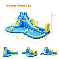 Kids Inflatable Water Slide, 5 in 1 Giant Water Slide Bouncer Park w/Splash Pool