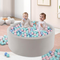 INFANS Foam Ball Pit for Toddlers with 200 Balls 36"x 12" Large Round Ball Pool Playpen with Soft Memory Sponge Pad