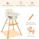 3-in-1 Wooden High Chair/Booster/Chair with Removable Tray