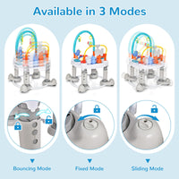 INFANS 5 in 1 Toddler Bouncing Activity Saucer Playtime Mat Activity Table with 360°Rotating Seat