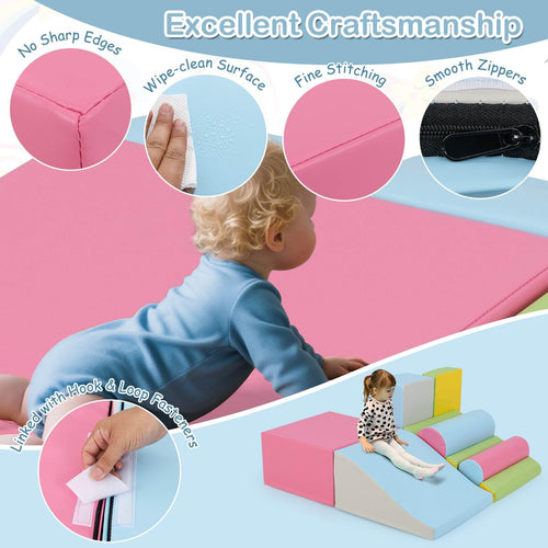 7 Pieces Foam Building Blocks Set for Kids Creative Learning Toy Set