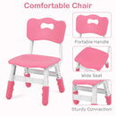 Kids Table and Chair Set, Height Adjustable Toddler Activity Desk with Graffiti Desktop Storage Boxes
