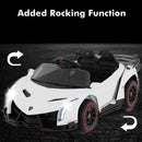 12V 4WD Licensed Lamborghini Veneno Powered Electric Vehicle with Hydraulic Doors, Rocking Mode, Adjustable Speeds, Remote Control, MP3, Headlight
