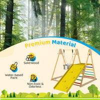 Climbing Toys for Toddlers, 4 in 1 Folding Wooden Kids Montessori Triangle Set