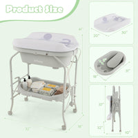 INFANS 2 in 1 Baby Changing Table with Bath Tub Unit