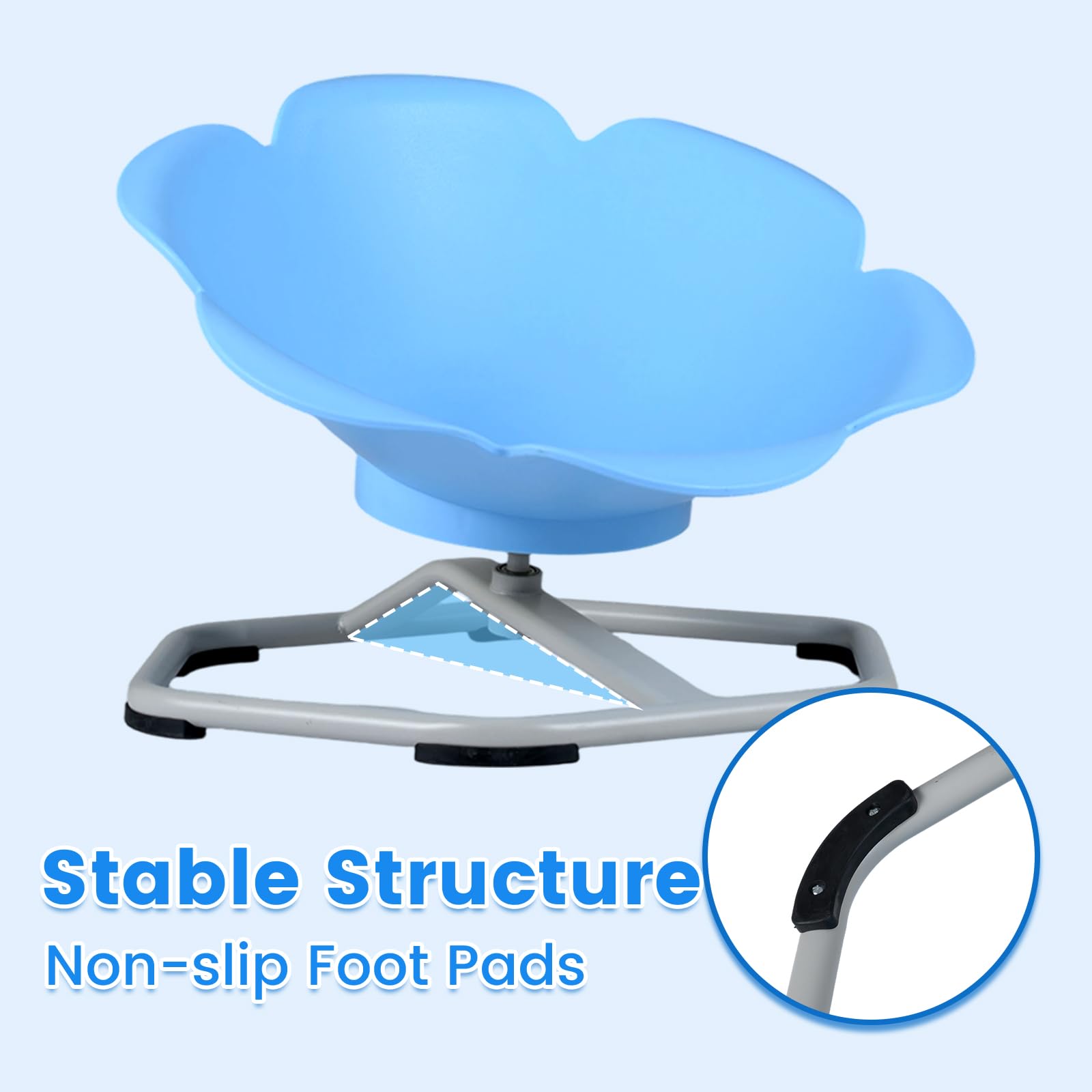 Sensory Spinning Chair, Flower Shape 360° Swivel Seat for Autistic Kids Autism ADHD Children