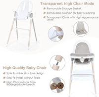 INFANS 3 in 1 Wooden Baby Highchair