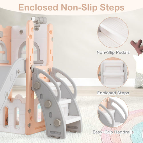 Toddler Slide and Swing Set, 7 in 1 Kids Indoor Outdoor Playground