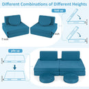 INFANS Modular Kids Play Couch 6 PCS Toddler Creative Sectional Fort Building Sofa for Playroom