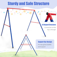 INFANS 2 Seat Swing Stand, 550 lbs Heavy Duty Metal Swing Frame
