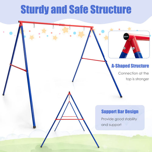 INFANS 2 Seat Swing Stand, 550 lbs Heavy Duty Metal Swing Frame